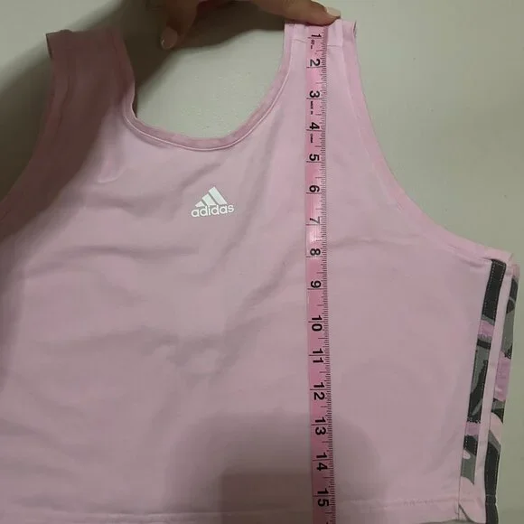 Adidas Essentials Pink Camo Crop - Picture 9 of 9